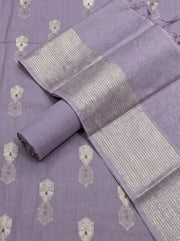Lavender Cotton Alfi Mulmul Dress Material
