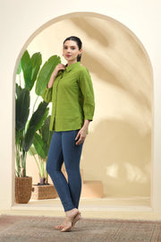 Light Green Printed Cotton Tunic