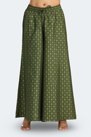 Light Green Roman Silk Embroidered Gathered Kurta Pant and Dupatta Suit Set