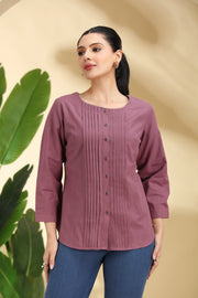 Light Purple Pintuck Tunic