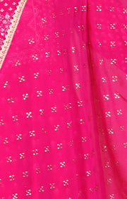 Rani Pink Chiffon Printed Dupatta for Women