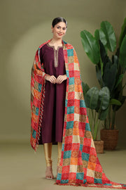 Multi Chiffon Floral Printed Dupatta