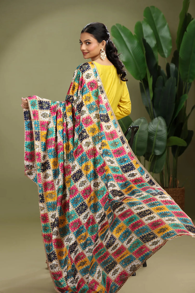Multi Floral Printed Dupatta