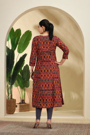 Multi Printed Cotton Straight Kurta