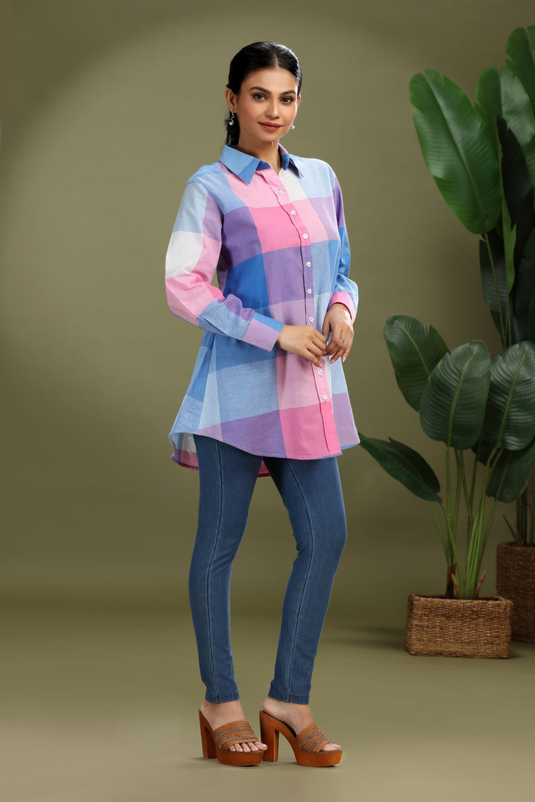 Multicolor Cotton Flex Printed Tunic