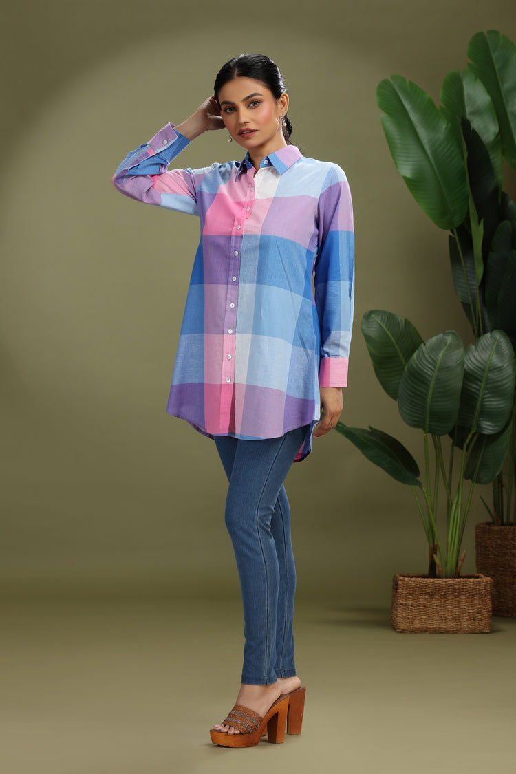 Multicolor Cotton Flex Printed Tunic