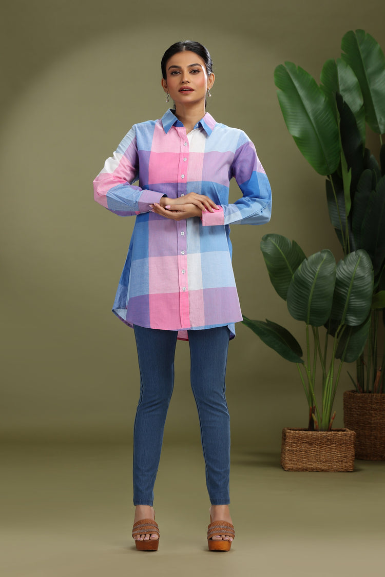 Multicolor Cotton Flex Printed Tunic