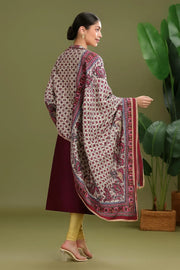 Off White Chiffon Floral Printed Dupatta