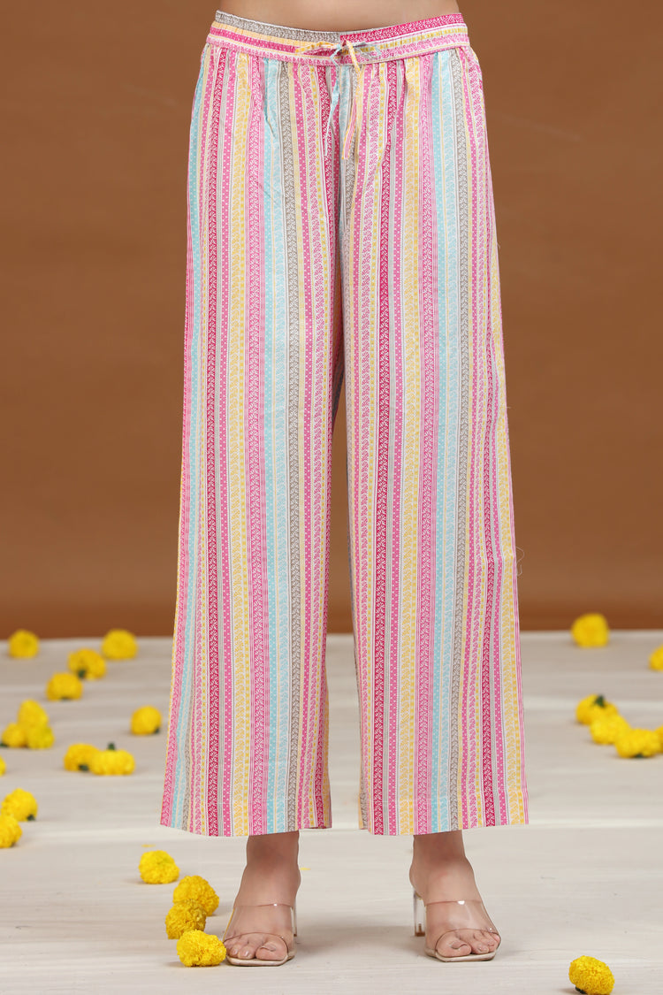 Off White Paisley Design Straight Co-ord Set