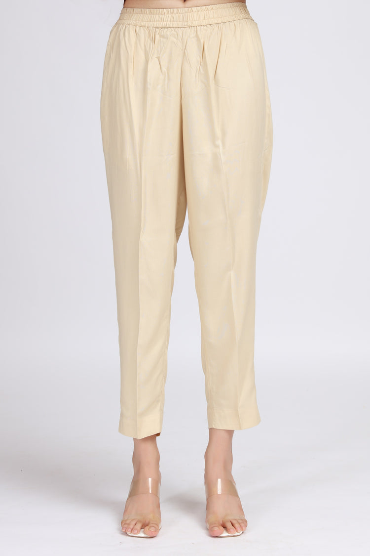 Off White Rayon Embroidered Straight Kurta Pant and Dupatta Suit Set