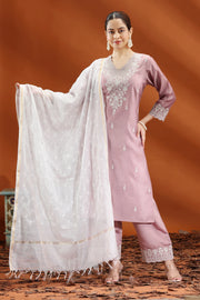 Off White Kota Cotton Embroidered Dupatta for women and girls