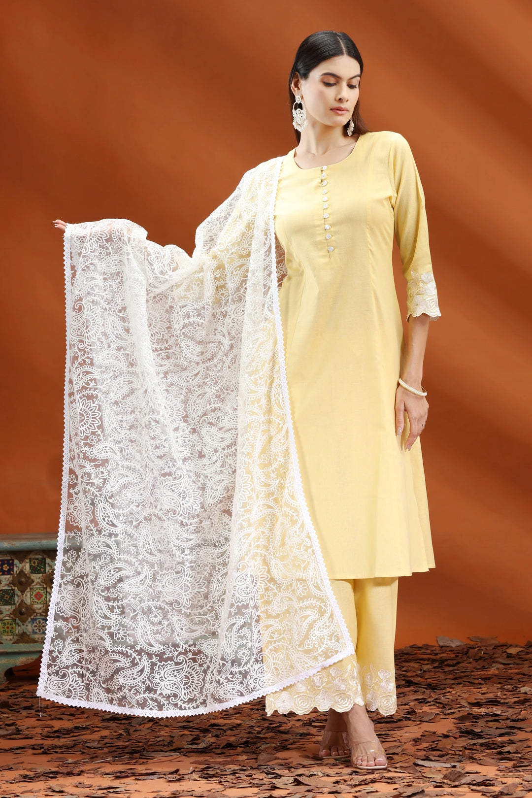 Dupatta White Churidar Materials Online Shopping Off White Net