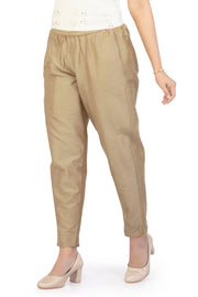 Gold Cotton Silk Pant