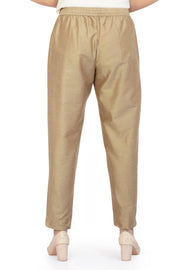 Gold Cotton Silk Pant