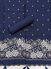 Pigeon Mulmul Cotton Dress Material with Embroidered Details