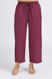 Purple Handloom Embroidered A Line Kurta Pant Co ord Set for women