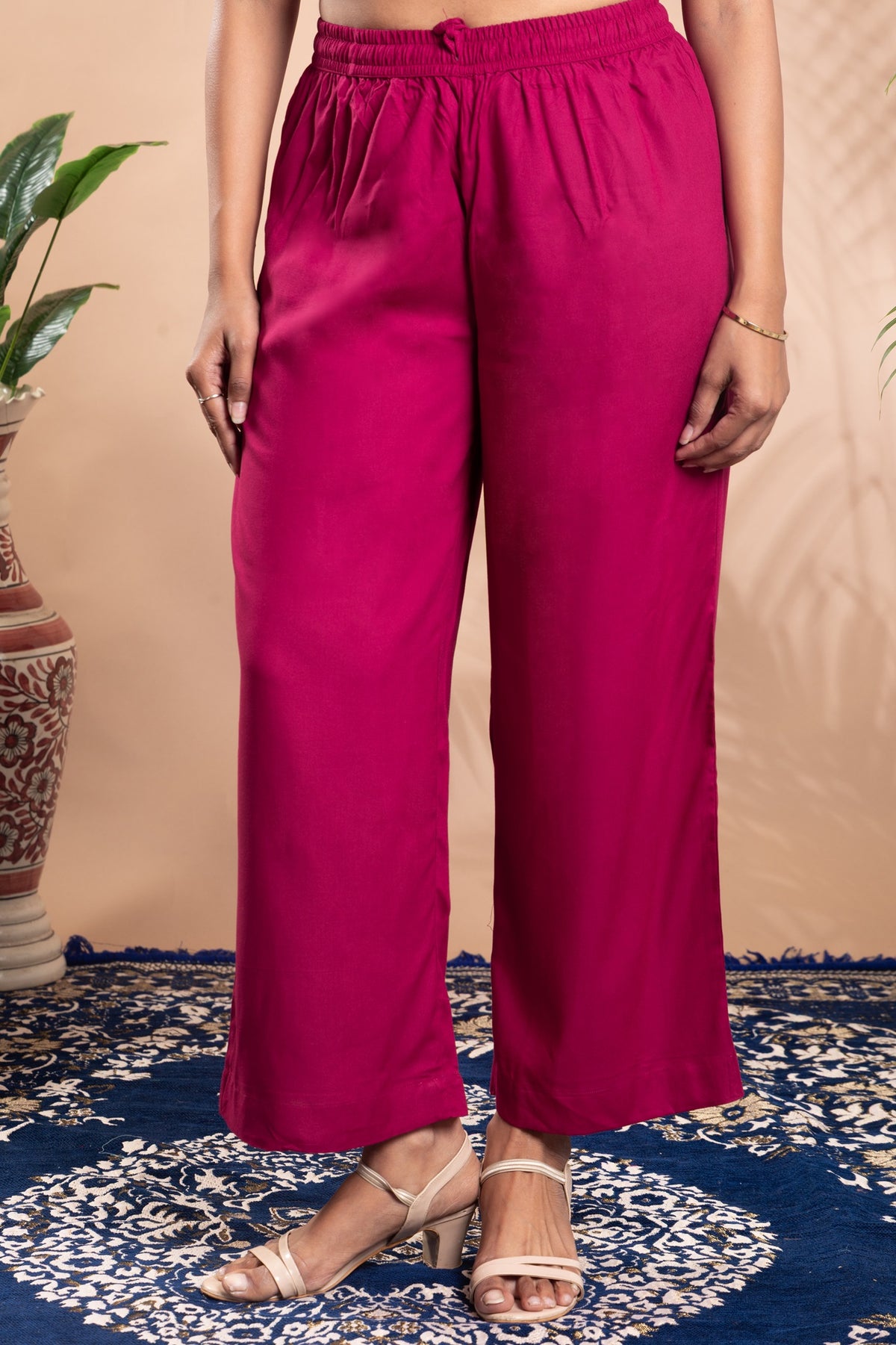 Rani Pink Embroidered Straight Co-ord Set