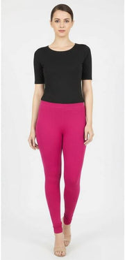 Rani Pink Cotton Lycra Ankle Length Legging