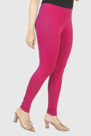 Rani Pink Cotton Lycra Ankle Length Legging