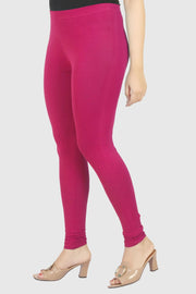 Rani Pink Cotton Lycra Ankle Length Legging