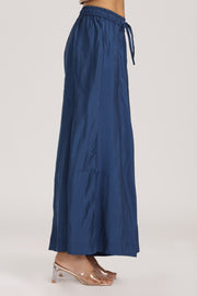 Royal Blue Roman Silk Solid Palazzo