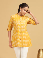 Yellow Chevron Printed Tunic