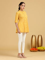 Yellow Chevron Printed Tunic