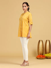 Yellow Chevron Printed Tunic