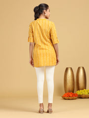 Yellow Chevron Printed Tunic
