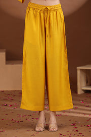 Yellow Sequin Embellished Straight Co-ord Set