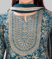 Chaitvi Dark Green Jaipuri Cotton Suit Set