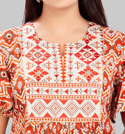 Chakuli Multicolour Cotton Short Kurti