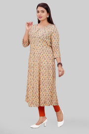 Chetana Cream Rayon A Line Kurti
