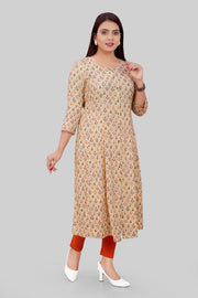 Chetana Cream Rayon A Line Kurti