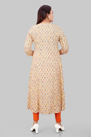 Chetana Cream Rayon A Line Kurti
