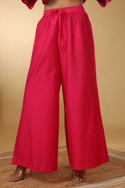 Rani Pink Embroidered Straight Ethnic Suit Set