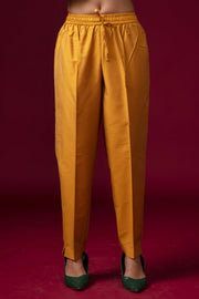 Women Mustard Embroidered A-Line Ethnic Suit Set