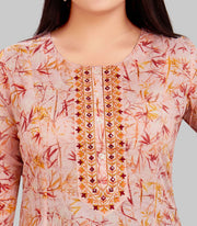 Danishta Pink Cotton Short kurtis