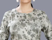 Durnaz Pista Green Cotton A-Line Kurta