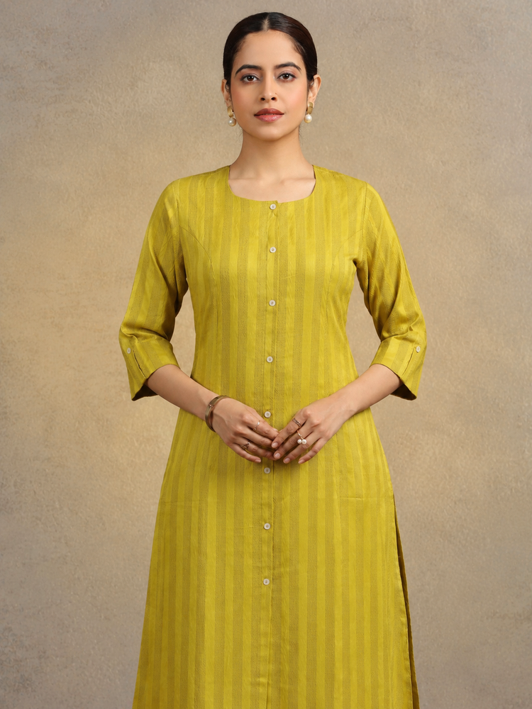 Light Green Pure Cotton Straight Kurta
