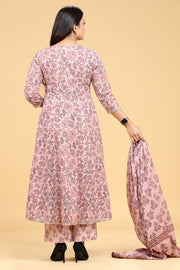 Harshali Light Purple Jaipuri Cotton Suit Sets