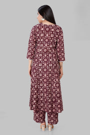 Jahara Light Purple Cotton Kurta With Pant Set