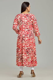Jahnavi Maroon Rayon A Line Kurti