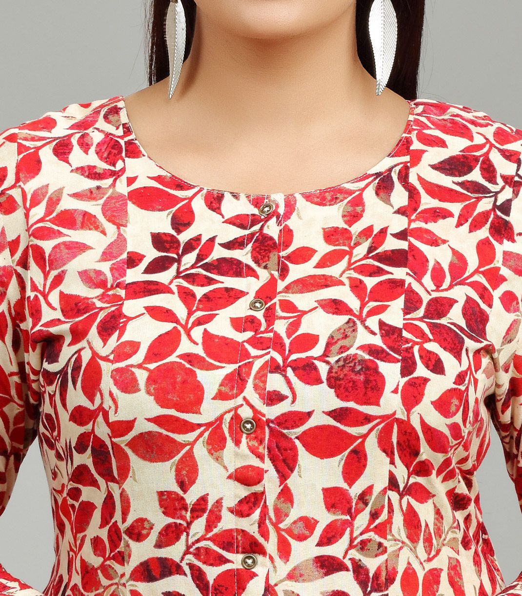 Jahnavi Maroon Rayon A Line Kurti