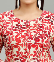 Jahnavi Maroon Rayon A Line Kurti