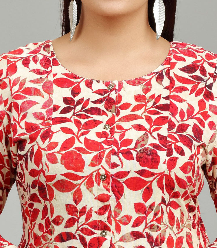Jahnavi Maroon Rayon A Line Kurti