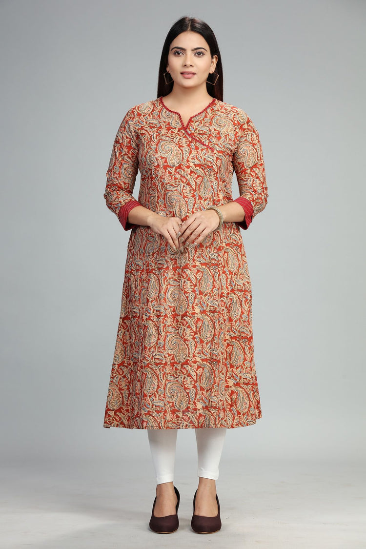 Jasmit- CC70 Rust Jaipuri Cotton Kurta