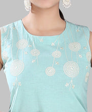 Jazeera Aqua Rayon Kurta With Pant Set