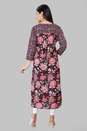 Jazeera Light Purple Cotton A-Line Kurta