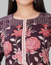 Jazeera Light Purple Cotton A-Line Kurta